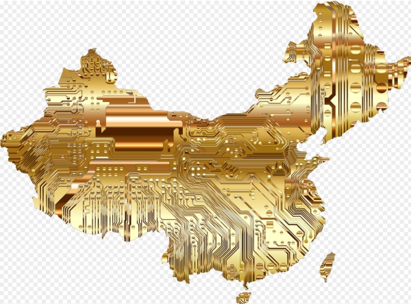 마이크로칩으로 그린 중국지도. [픽사베이 제공]