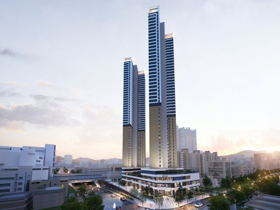 대구역 인근에 신세계건설이 조성하고 있는 빌리브 루센트 조감도. [신세계건설 제공]