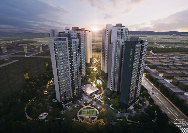 평택푸르지오센터파인 야경투시도.