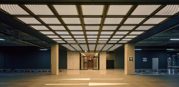 호텔식 출입구로 디자인한 지하공간이다. [삼성물산 제공]