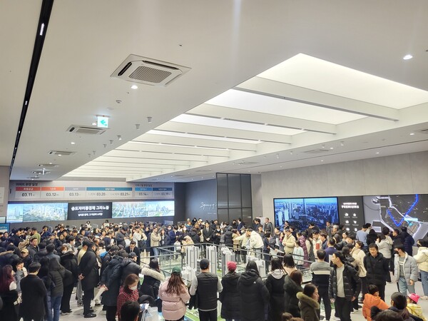 지난달 29일 송도자이풍경채 그라노블 견본주택 오픈 후 4일 동안 2만여 명의 관람객이 방문했다.