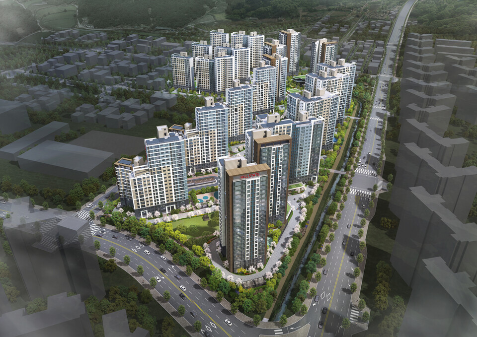 힐스테이트 죽림더프라우드 조감도. [현대건설 제공]