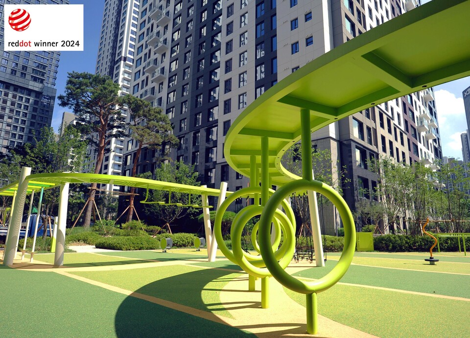 원베일리 조경공간, 애니타임 놀이터 동선. [삼성물산 제공]