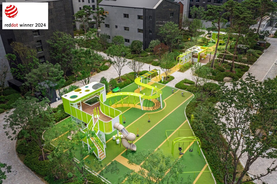원베일리 조경공간, 애니타임 놀이터 전경. [삼성물산 제공]