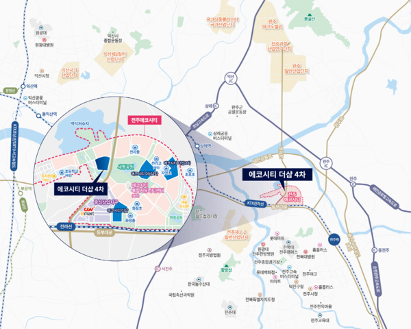 '에코시티 더샵 4차' 위치도.
