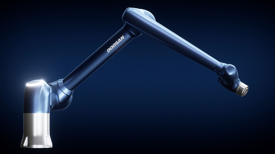 두산로보틱스 부스 랜더링 이미지. [두산로보틱스 제공]