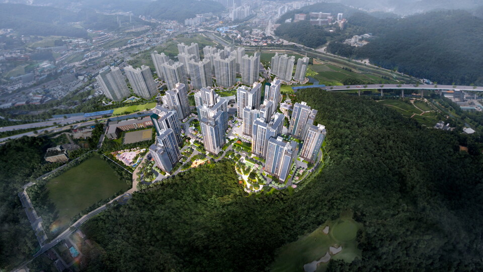 용인 푸르지오 원클러스터 조감도. [대우건설 제공]