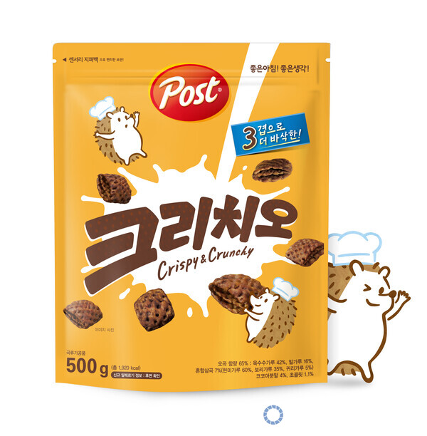 동서식품(대표 김광수)이 국내 대표 시리얼 브랜드 포스트(Post) 신제품 ‘포스트 크리치오’를 출시했다. [동서식품 제공]