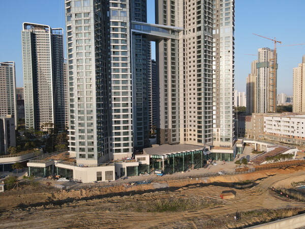 송도자이 크리스탈오션 현장 전경.