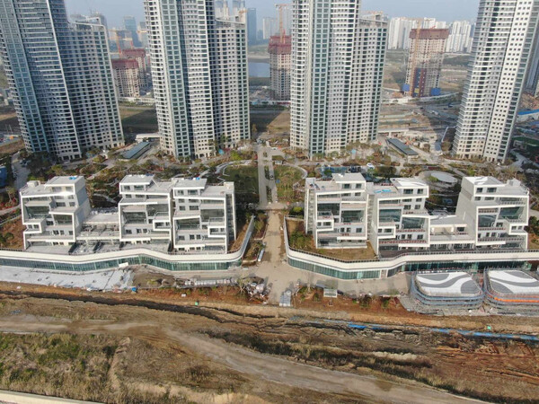 송도자이 크리스탈오션 현장 전경.