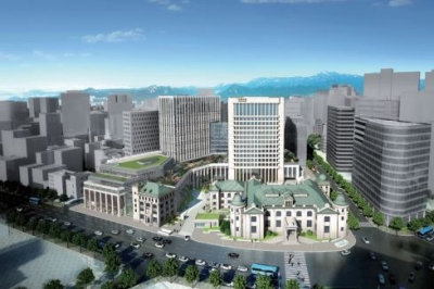 이창용 한국은행 총재가 11일 금융통화위원회에서 기준금리 3.5% 동결 결정이 내려진 직후 시장의 금리 인하에 대한 기대가 지나치다며 신중론을 피력했다. 한국은행 본부 전경 [한국은행 제공]