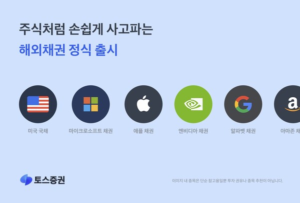 토스증권이 개인투자자를 대상으로 하는 실시간 해외채권 거래 서비스를 정식으로 출시했다. [토스증권 제공]