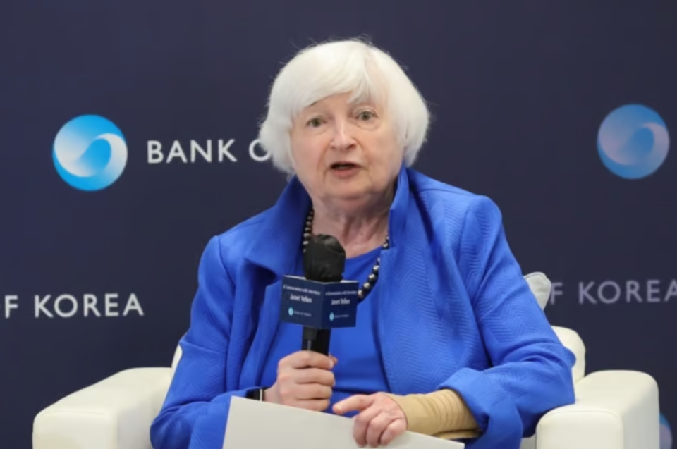 재닛 옐런 미국 재무장관과. [한국은행 제공]