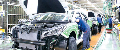 현대차 생산공정 내부 모습. [현대차 제공]