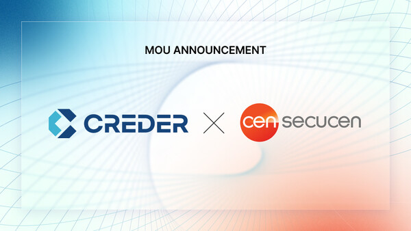 크레더, 시큐센과 전략적 협력 이미지.