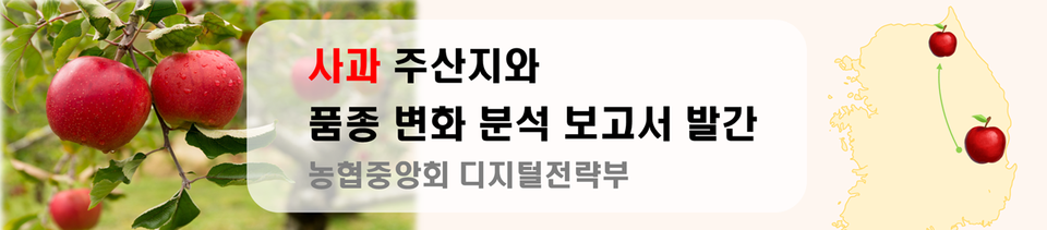 농협중앙회가 '사과 주산지와 품종 변화 분석' 보고서를 발간했다. [농협중앙회 제공]