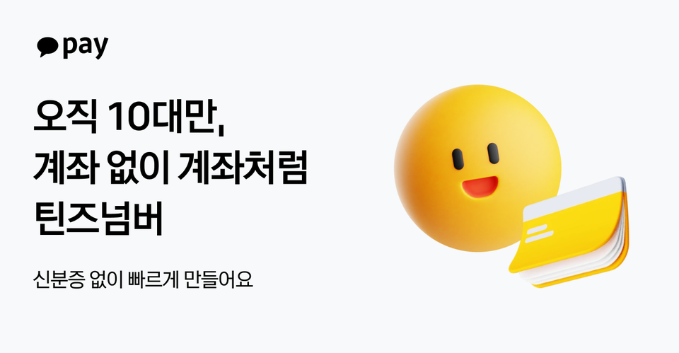 카카오페이가 10대 청소년을 위한 '틴즈넘버' 서비스를 선보였다. [카카오페이 제공]