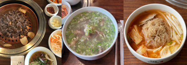 우래옥 불고기, 김치말이 냉면, 갈비탕. [사진=jenice_rh, qrxty, only_taehyun 인스타그램]