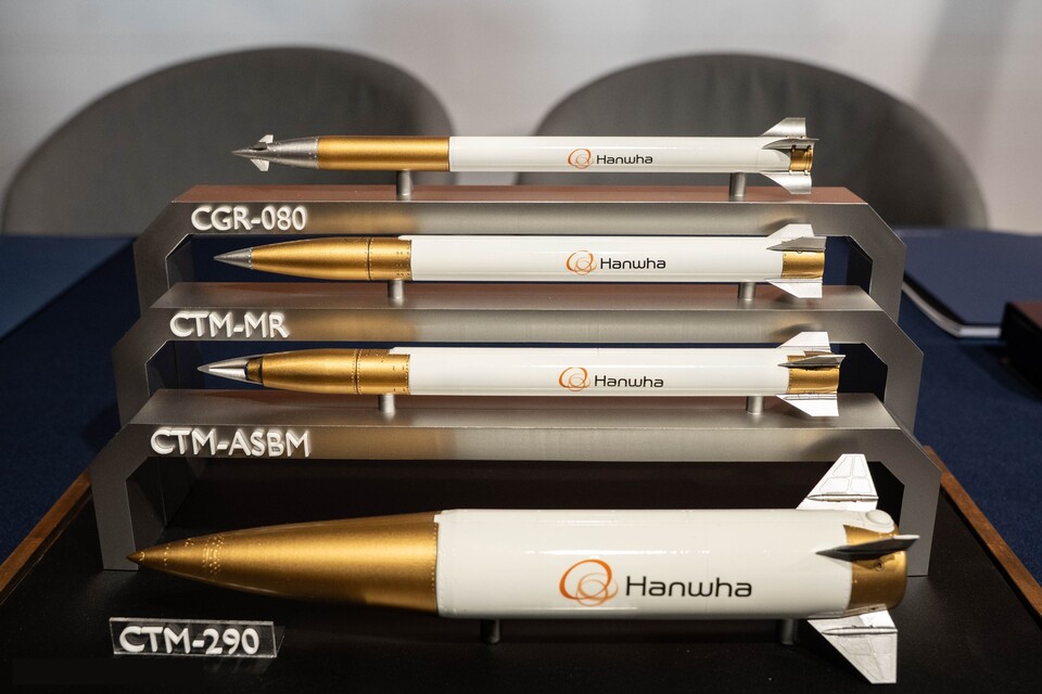 향상된 GPS가 탑재될 천무 유도미사일. [한화에어로스페이스 제공]