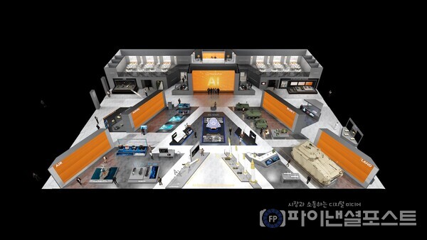 이달 20~24일 일산 킨텍스에서 열리는 ‘서울 국제 항공우주 및 방위산업 전시회(ADEX) 2025’ 한화 부스 조감도. [한화그룹 제공]