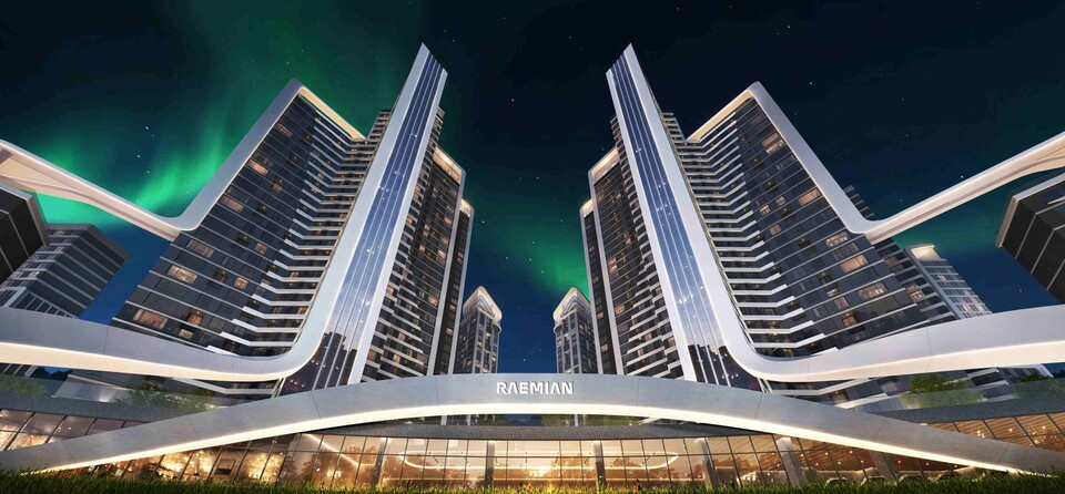 삼성물산은 23일 글로벌 디자인 그룹 '아르카디스(ARCADIS)'와 협업해 빛의 관문을 형상화한 혁신적 외관 디자인을 앞세워 개포 지역의 정점으로 자리매김할 설계안을 제안했다. [삼성물산 제공]