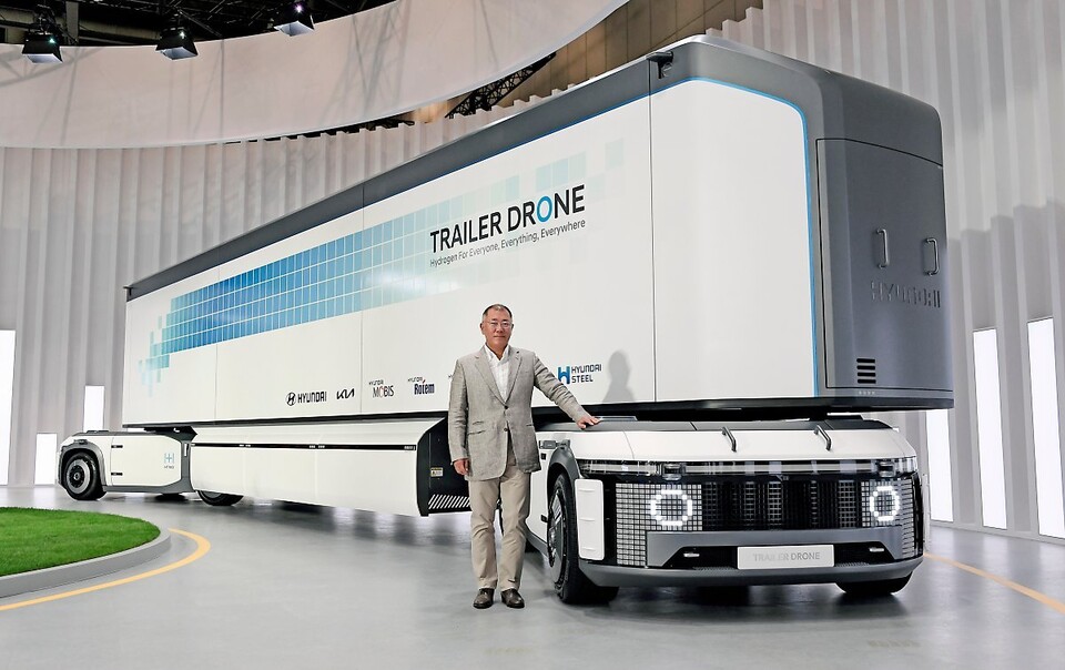 현대차의 차세대 수소 모빌리티 트레일러 드론. [현대차 제공]