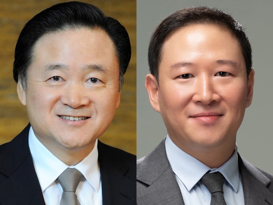 (왼쪽부터) 허영인 SPC그룹 회장, 차남 허희수 사장. [SPC그룹 제공]