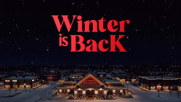 'Winter is back, OUTBACK' 겨울 캠페인 영상 캡처 [다이닝브랜즈그룹 제공]