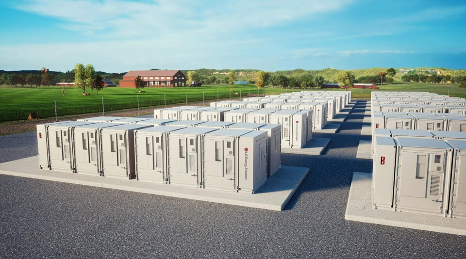 LG에너지솔루션 전력망용 ESS 배터리 컨테이너 제품. [LG에너지솔루션 제공]