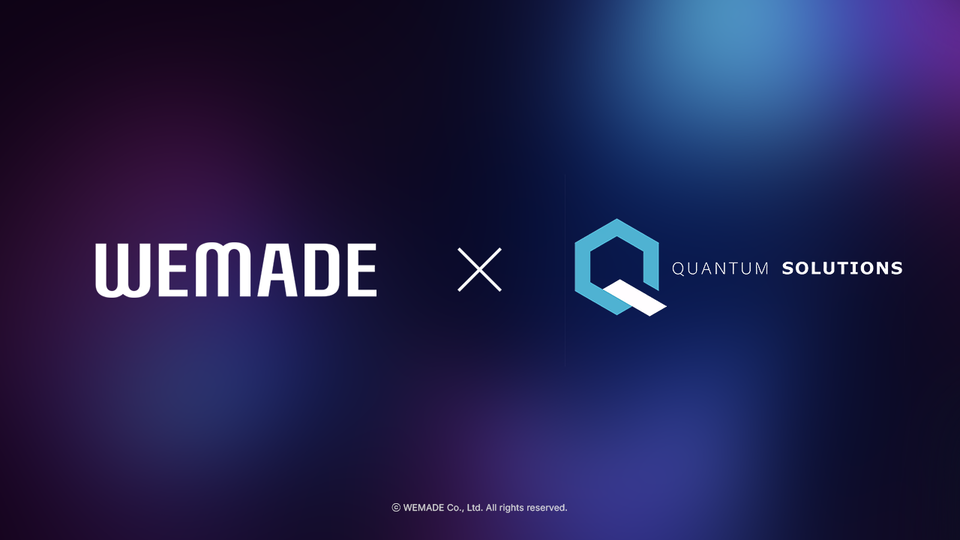 ㈜위메이드(대표 박관호)가 일본 인공지능(AI) 기업 퀀텀솔루션스(Quantum Solutions Co., Ltd., 대표 프랜시스 저우)와 게임 아이템 거래 플랫폼 개발 협력을 위한 MOU를 체결했다. [위메이드 제공]