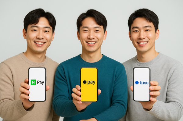 간편결제 시장에서 얼굴인식 결제와 QR결제가 맞붙는 양상이다. 네이버페이와 토스는 얼굴 인식을 통한 결제 서비스 확대에 힘을 쏟고 있고, 카카오페이는 QR 결제 기반 확대에 집중하며 간편 결제 시장 경쟁력 확대를 위한 서로 다른 전략을 펼치고 있다. [사진=챗GPT 생성 이미지]
