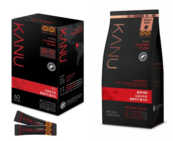 동서식품이 RA인증 '카누 싱글 오리진 콜롬비아 톨리마' 신제품을 출시했다 [동서식품 제공]