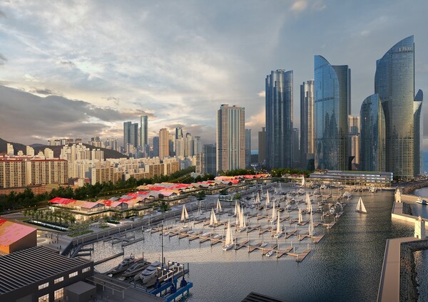 아이파크마리나와 HDC현대산업개발은 24일 부산 수영만요트경기장 재개발 착공식을 진행했다 [HDC현대산업개발 제공]