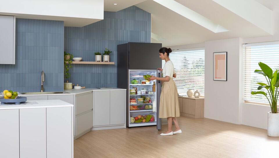 중남미에서 인기가 높은 상냉동·하냉장(TMF) 냉장고 모델 사진. [삼성전자 제공]