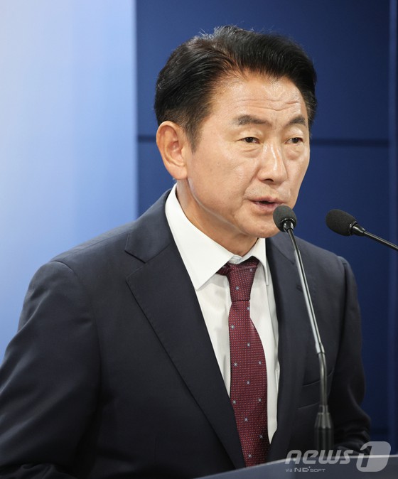 김동근 의정부시장이 5일 서울 종로구 정부서울청사에서 열린 2024년 신규 공공택지 추진계획 브리핑에서 발언하고 있다.